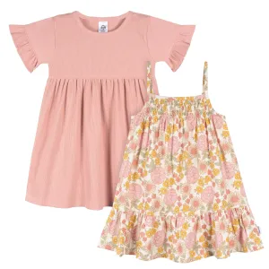 2-Pack Toddler Girls Retro Floral Dresses Gerber Childrenswea