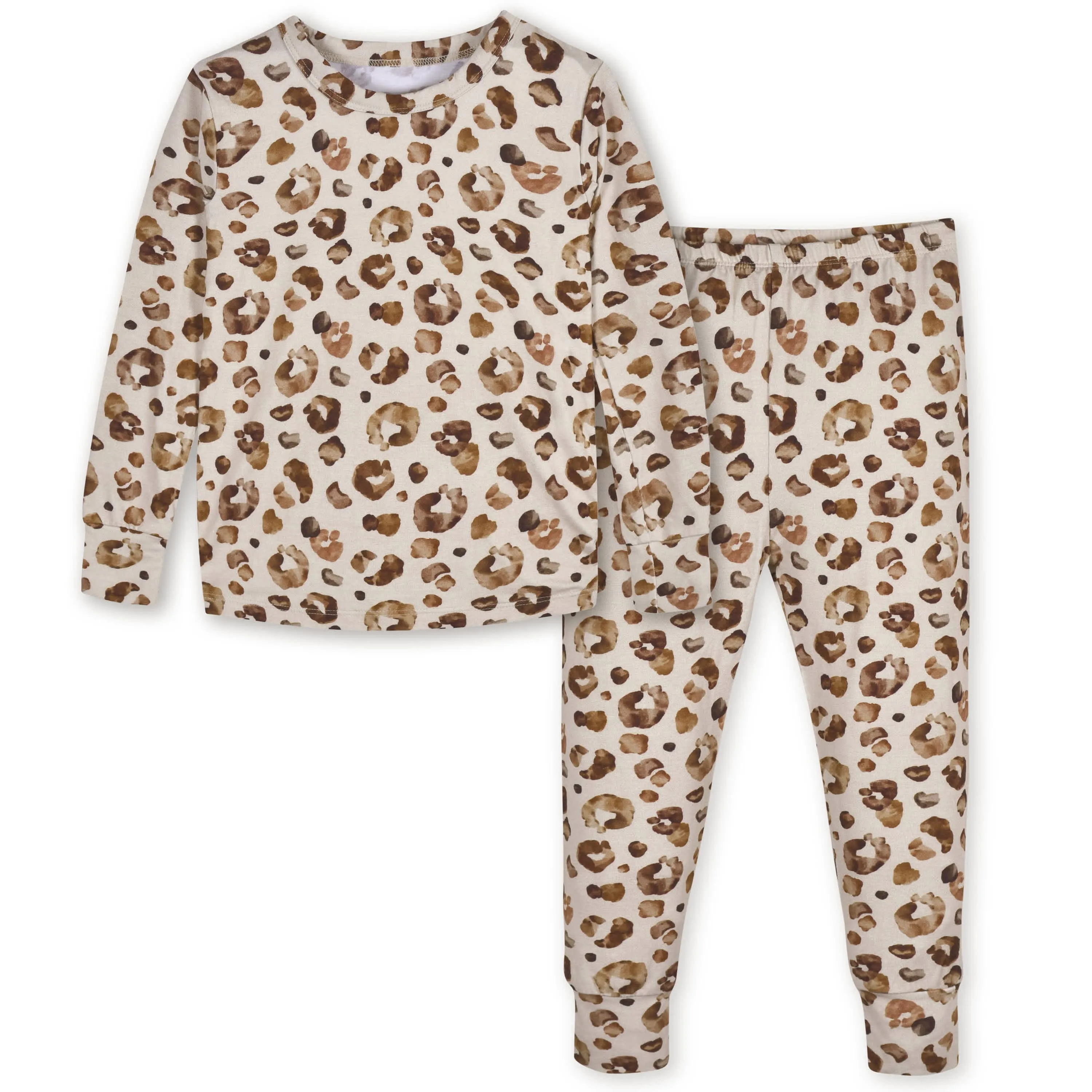 2-Piece Infant & Toddler Spotted Leopard Buttery Soft Viscose Made from Eucalyptus Snug Fit Pajamas Gerber Childrenswea