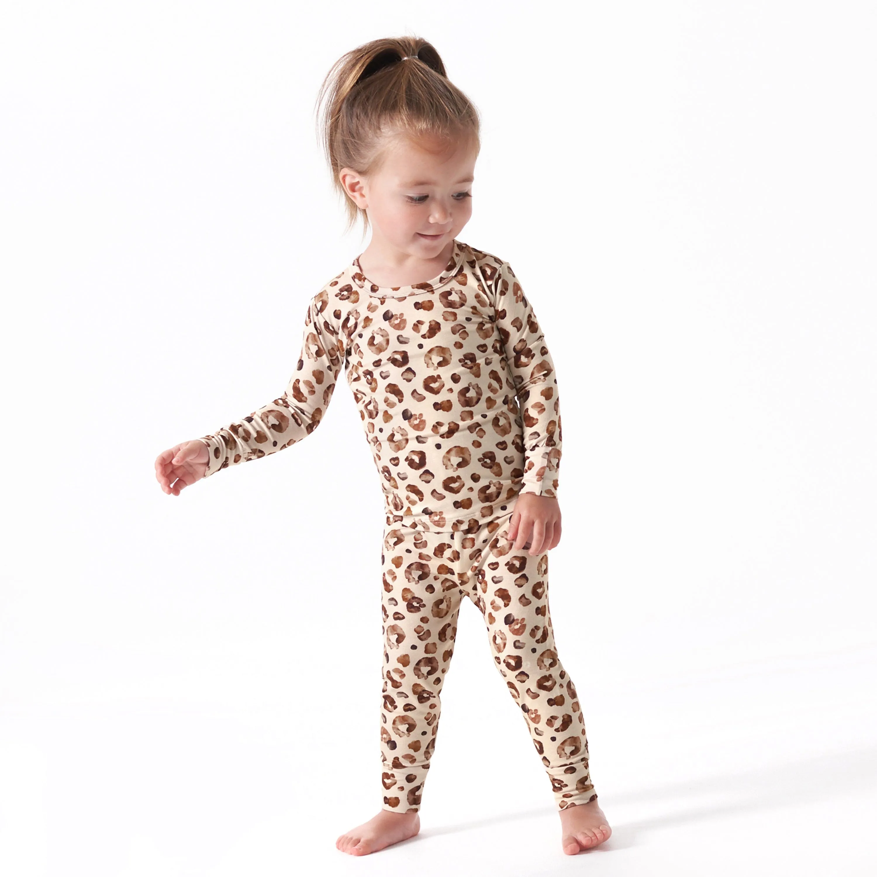 2-Piece Infant & Toddler Spotted Leopard Buttery Soft Viscose Made from Eucalyptus Snug Fit Pajamas Gerber Childrenswea
