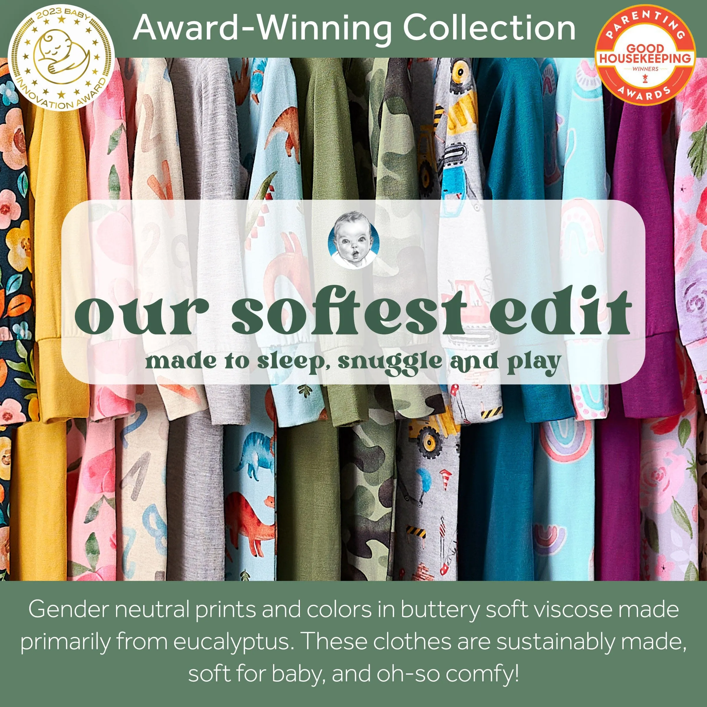 2-Piece Infant & Toddler Spruce Buttery Soft Viscose Made from Eucalyptus Snug Fit Holiday Pajamas Gerber Childrenswea