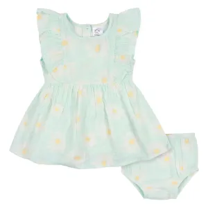 2-Piece Toddler Girls Daisies Gauze Dress & Diaper Cover Set Gerber Childrenswea