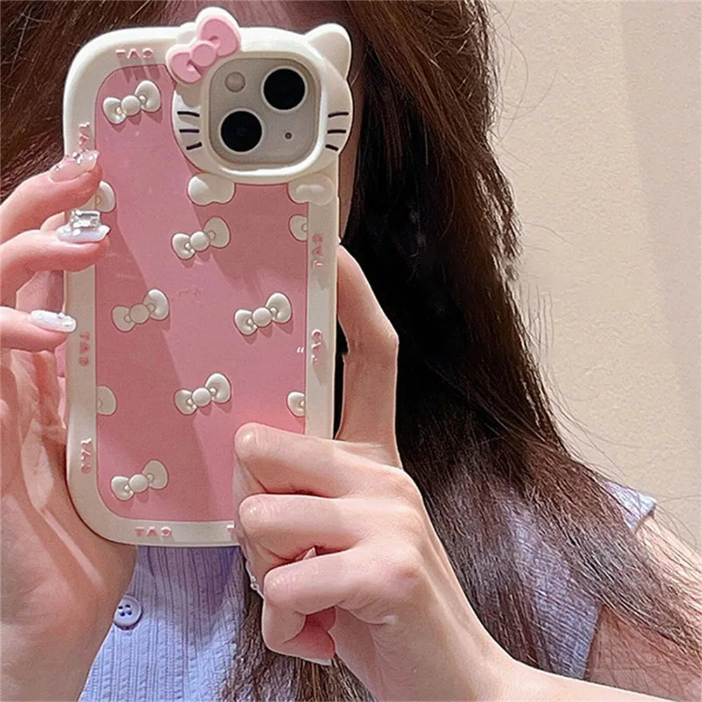 3D Pink Bow iPhone Case