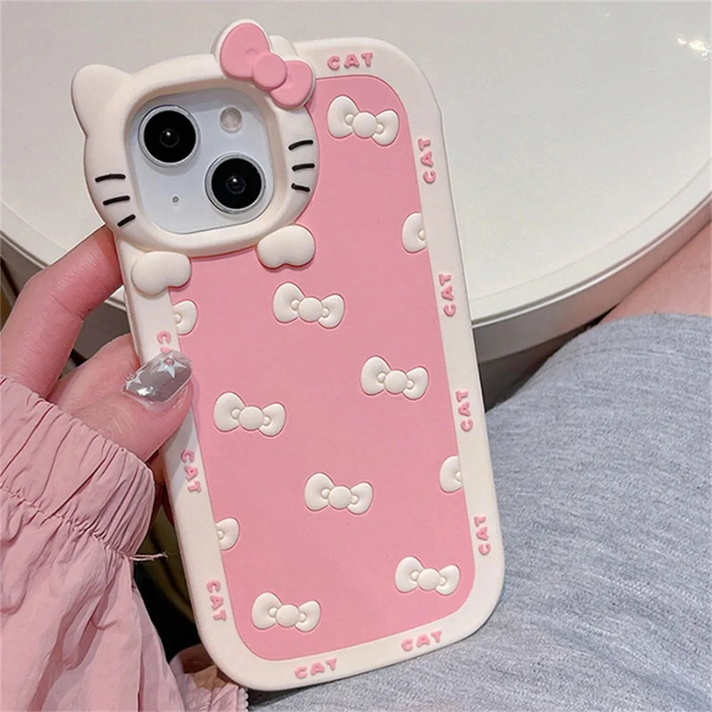 3D Pink Bow iPhone Case