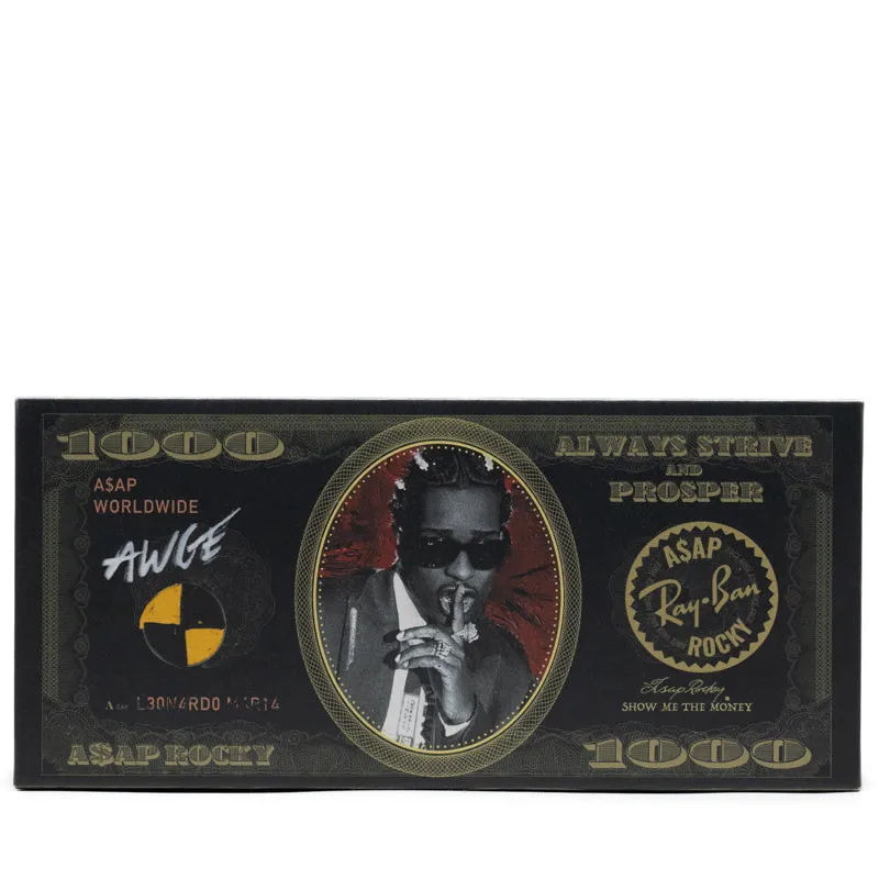 A$AP Rocky x Ray-Ban Mega Balorama - Polished Black/Dark Grey