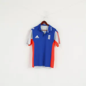 Adidas Men M Polo Shirt Blue National England team Climacool Active Top