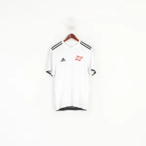 Adidas Men M Shirt White Climalite Sport Maker Sportswear 3 Stripe Jersey Top