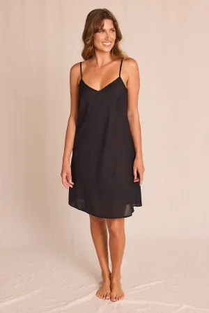 Adrift Cotton Slip in Black Adrift