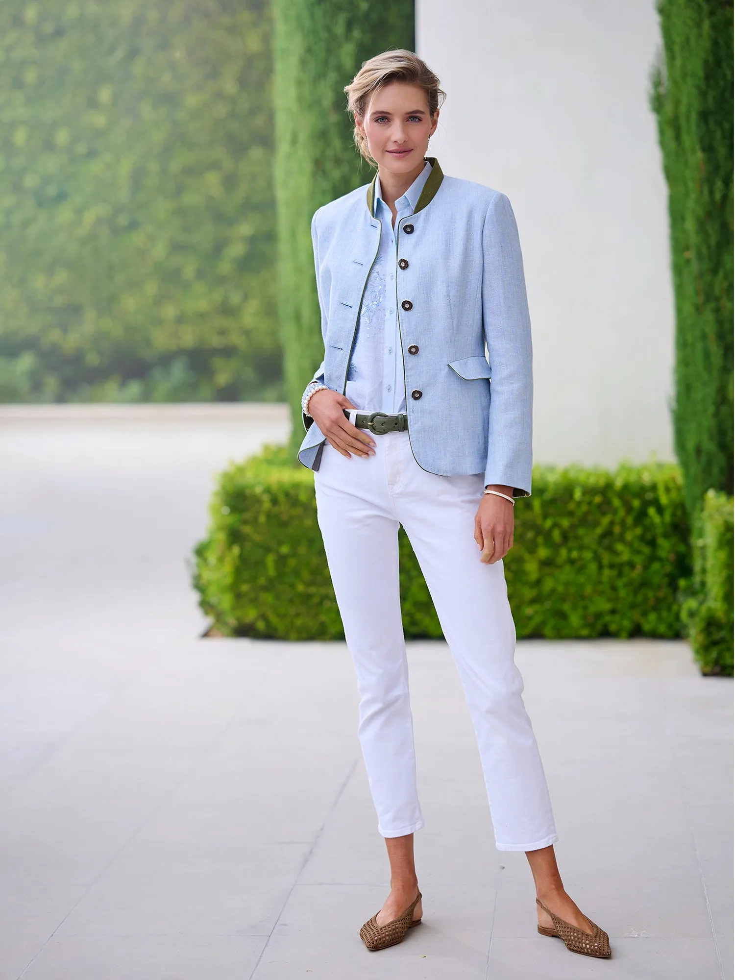 Agatha Beaded Linen Shirt