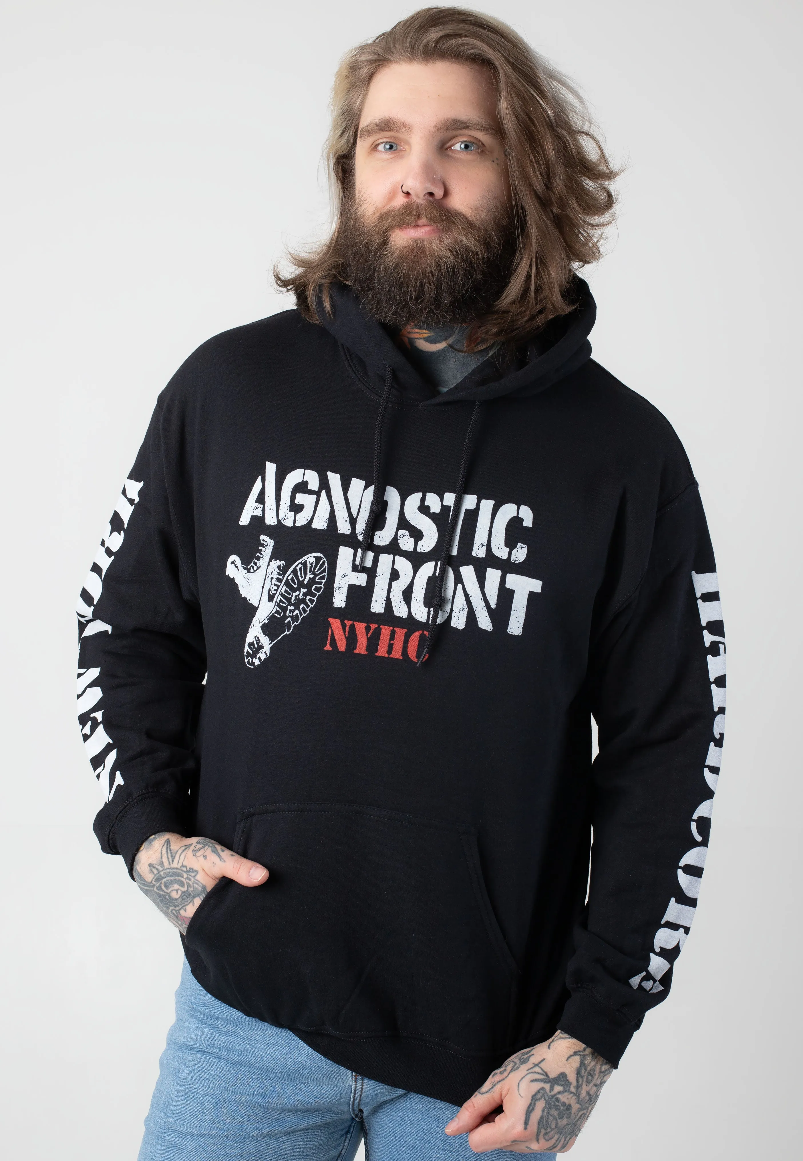 Agnostic Front - Stencil Boots - Hoodie