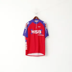 AGU Bike Gear Men XL Cycling Shirt Red Purple Vintage Made in Italy Volendam Top