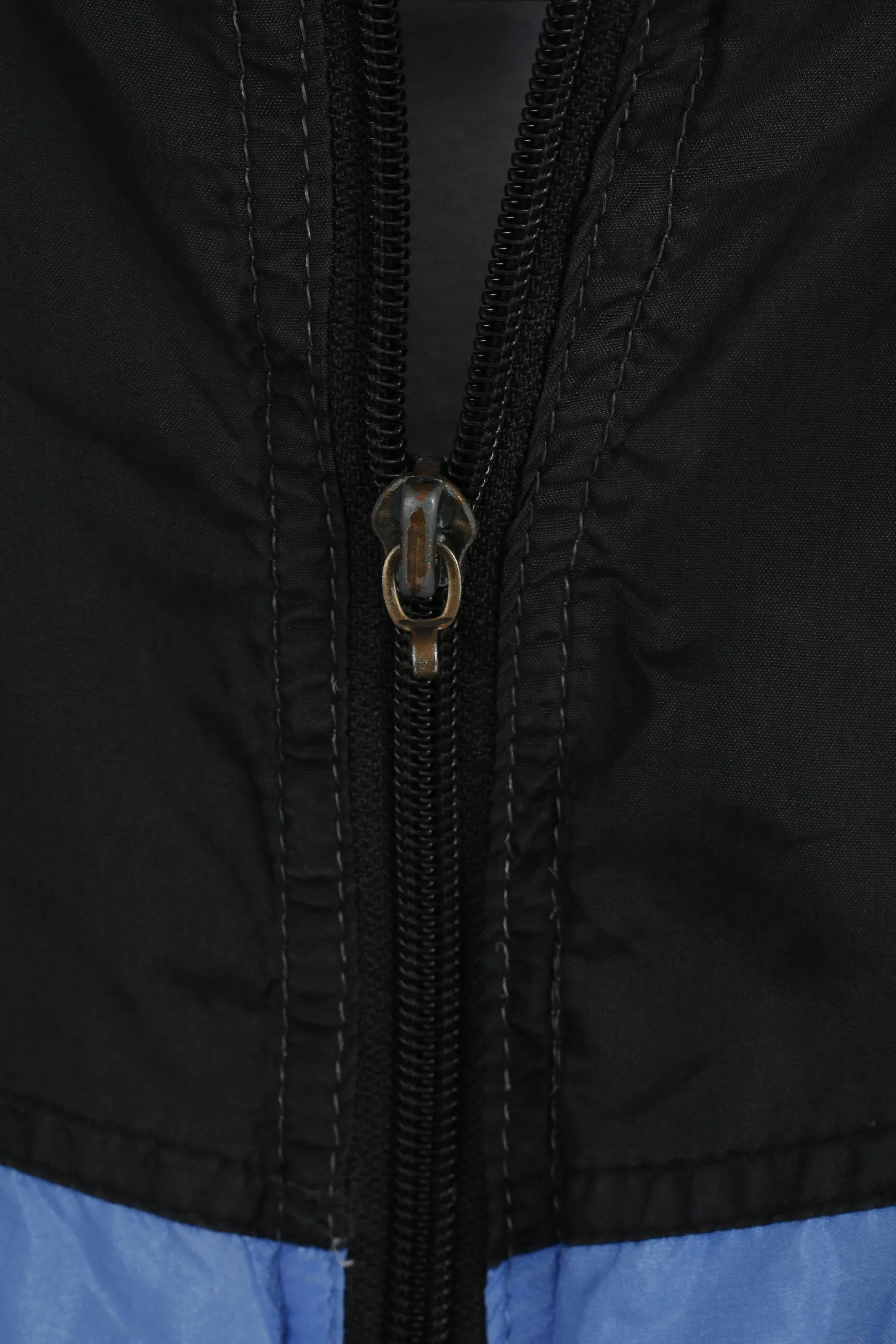 Alex Athletics Men 007 M Jacket Blue Shiny Nylon Full Zipper Activewear Bomber Top