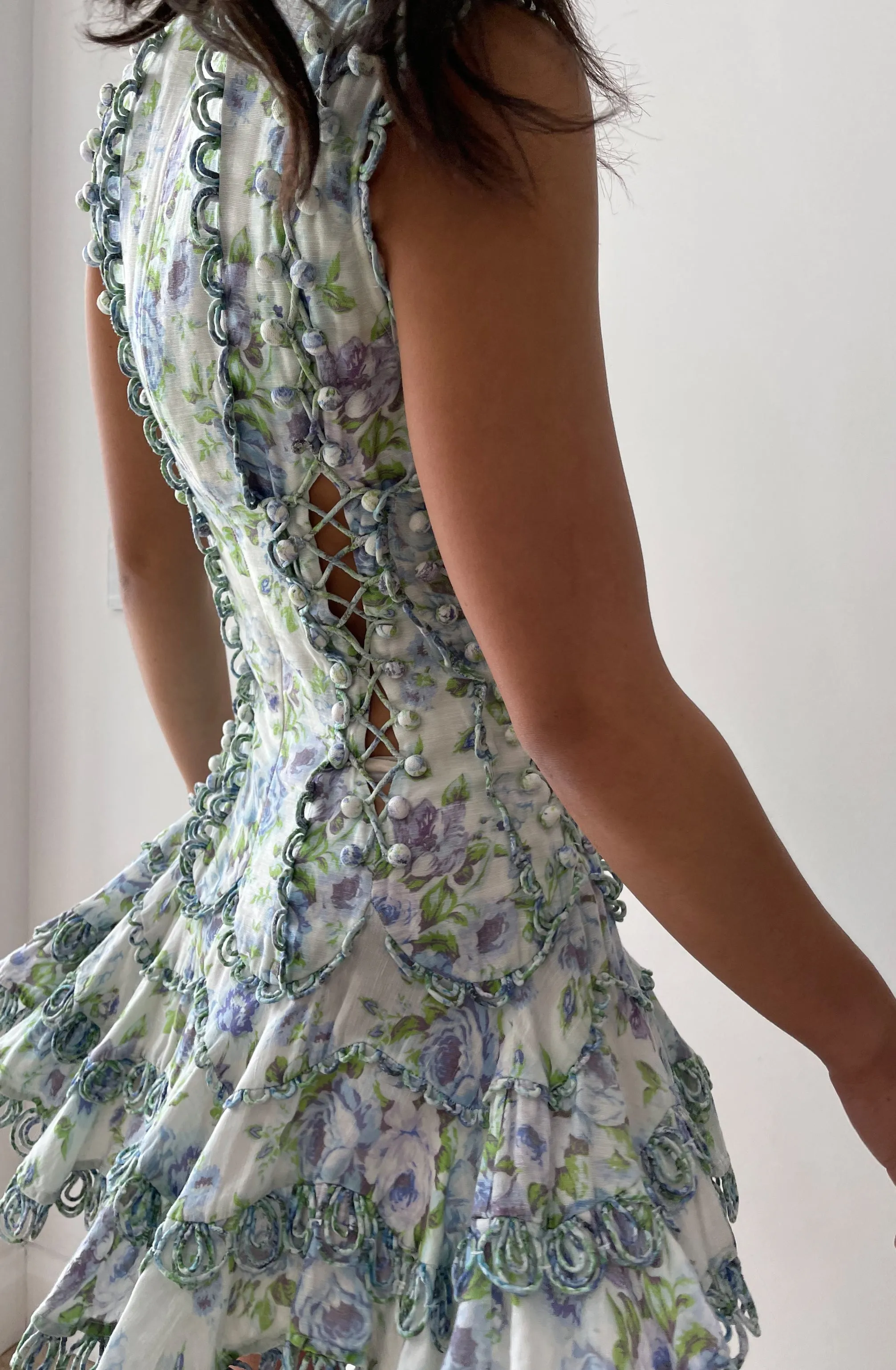 Altered Zimmermann Whitewave Laced Flip Dress (with sleeves removed)