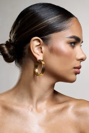 Amery | Gold Chunky Hoop Earrings Club L London