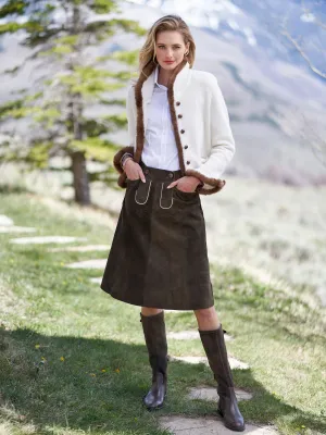 Ann Sofia Suede Skirt