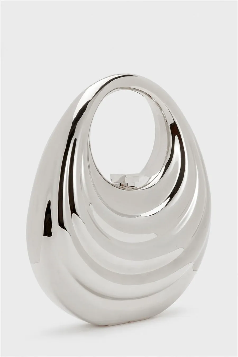 Annabel Metal Clutch - Silver Gloria Lanvin