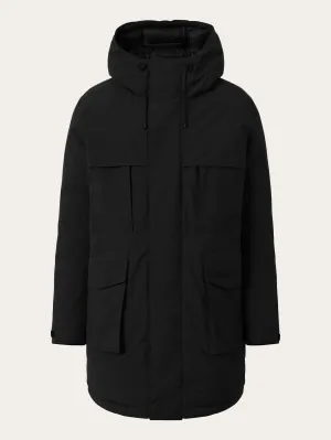 APEX CANVAS long padded coat - Black Jet Knowledge Cotton