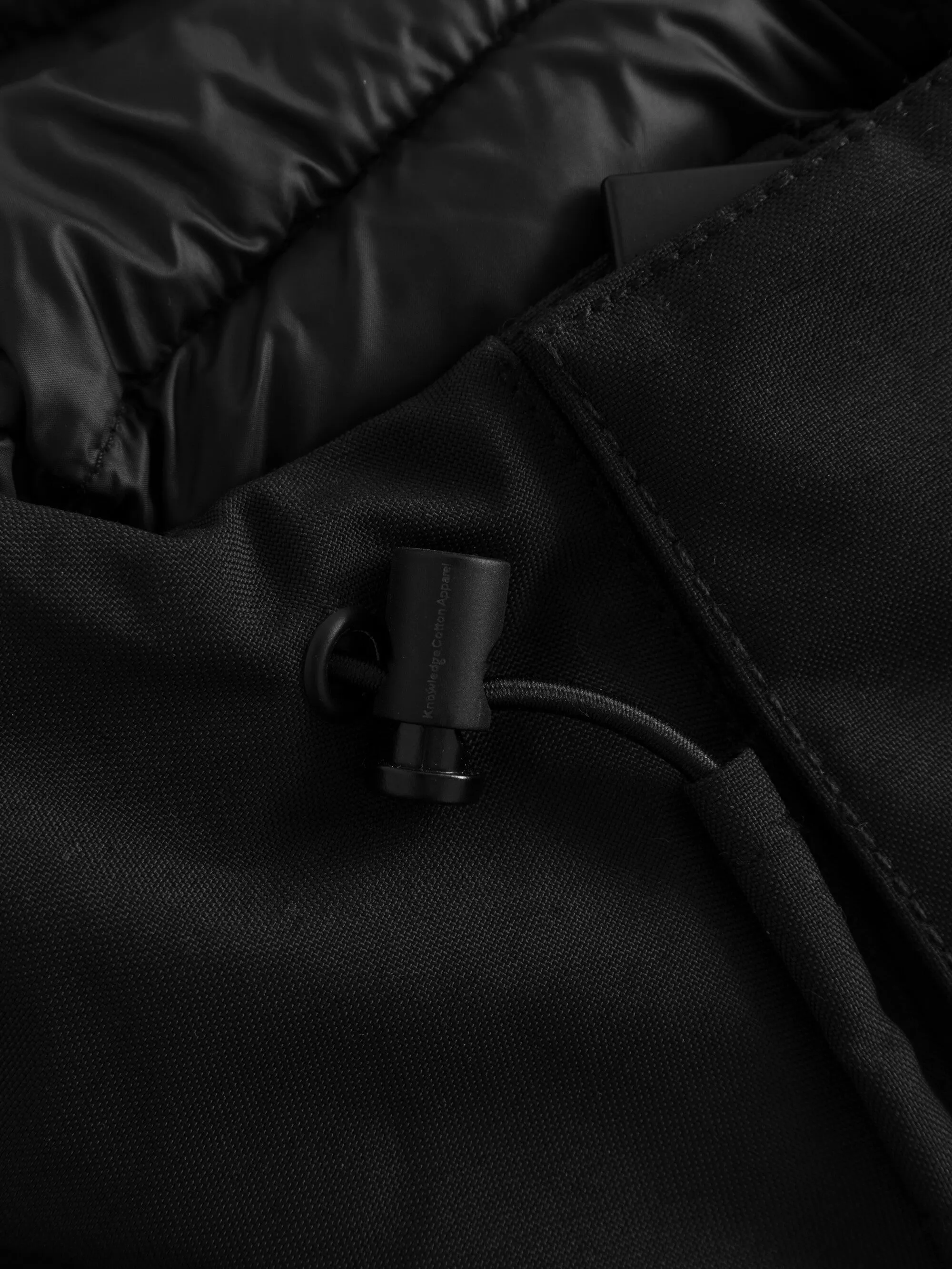 APEX CANVAS long padded coat - Black Jet Knowledge Cotton