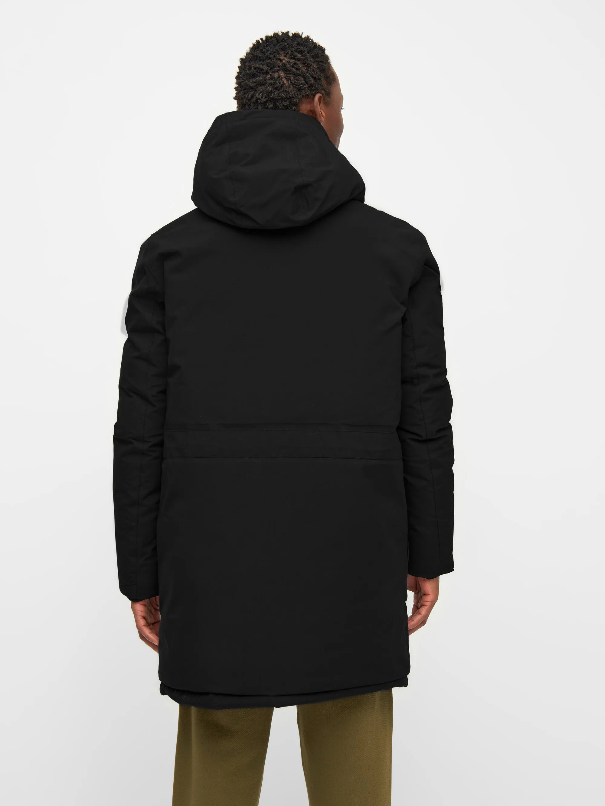 APEX CANVAS long padded coat - Black Jet Knowledge Cotton