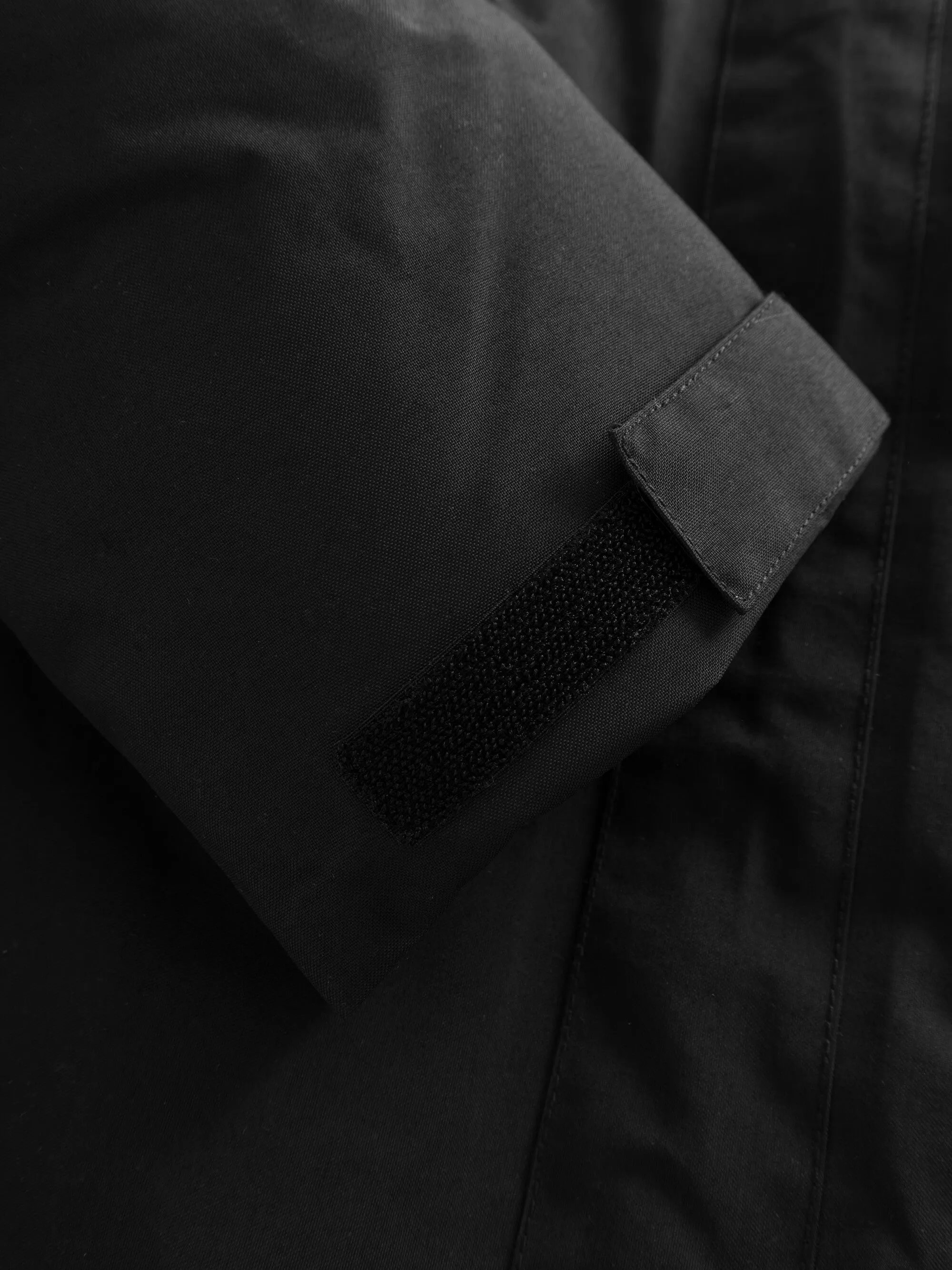 APEX CANVAS long padded coat - Black Jet Knowledge Cotton