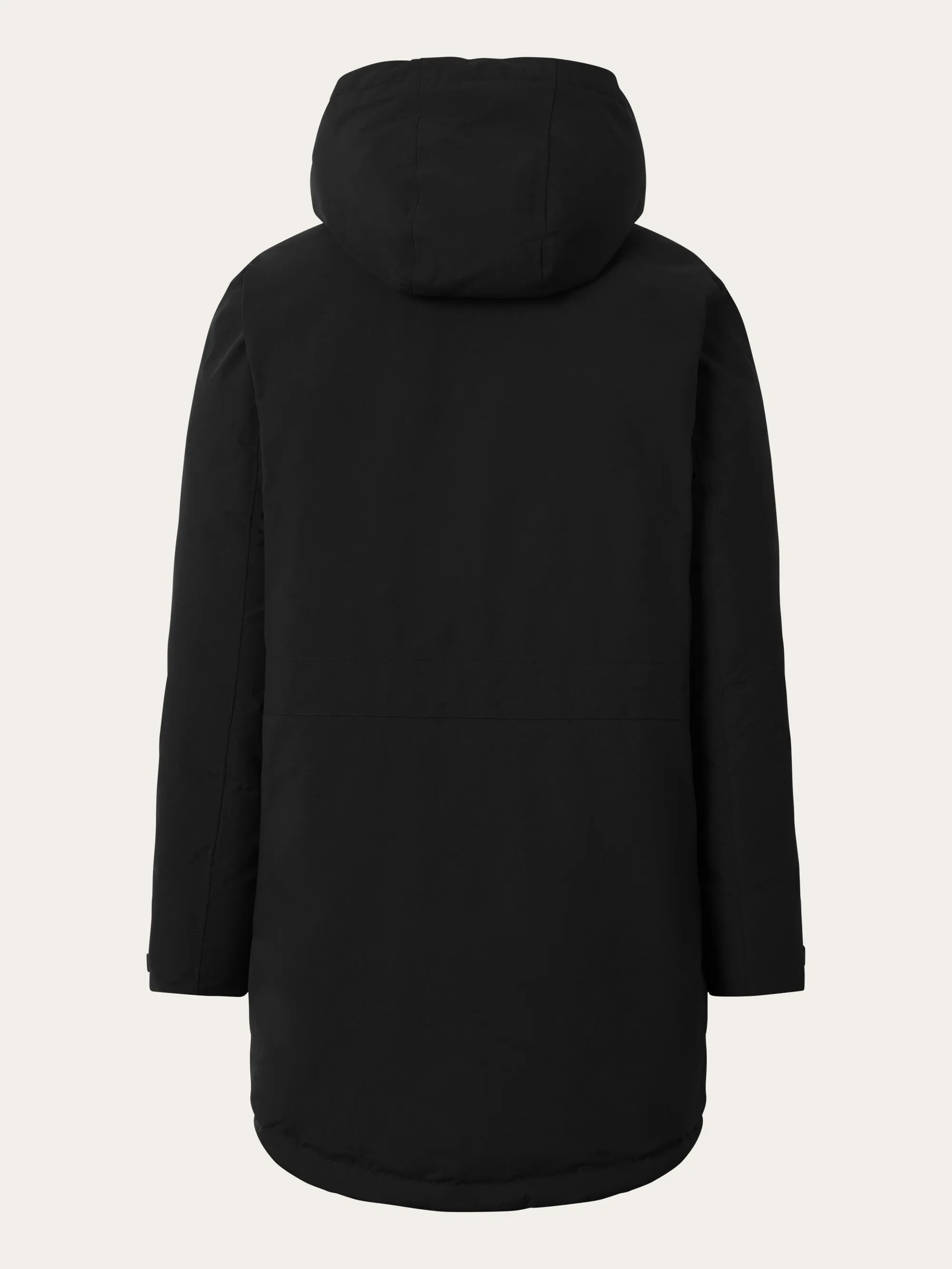 APEX CANVAS long padded coat - Black Jet Knowledge Cotton
