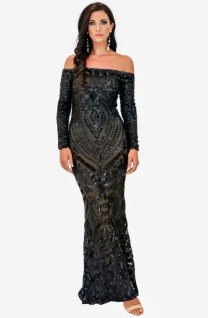 Arabella Black Dress by Nadine Merabi