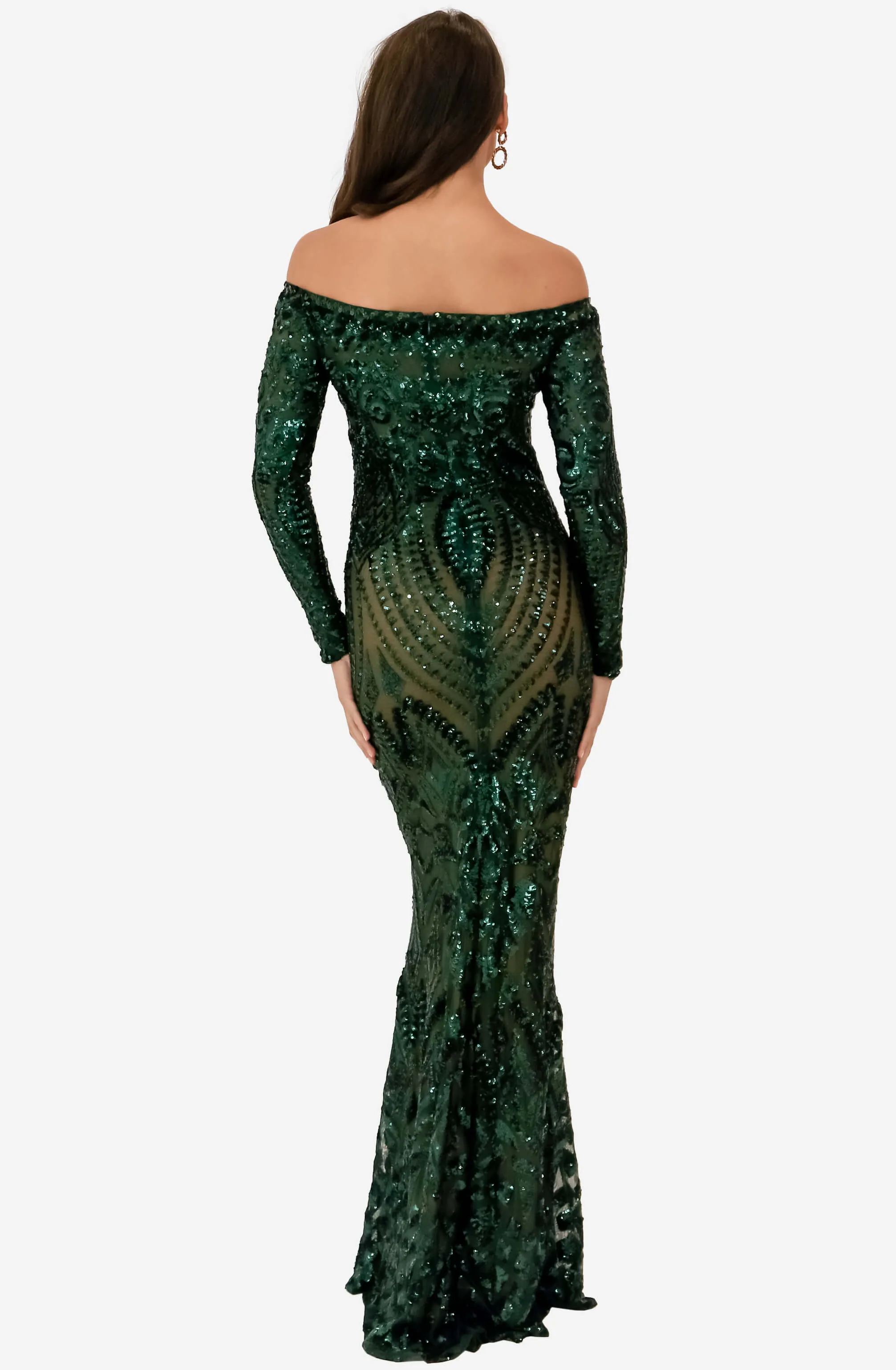 Arabella Emerald Green Dress by Nadine Merabi