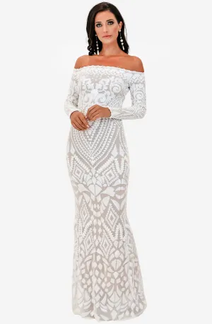 Arabella White Dress by Nadine Merabi