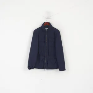 Armani Collezioni Men 42 52 M Jacket Navy Wool Cashmere Blend Vintage Hidden Hood Top