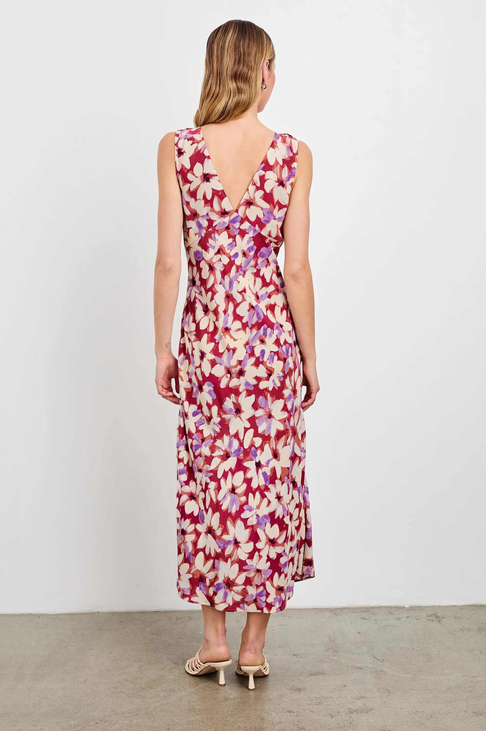 AUDRINA AMARANTH FLORAL DRESS