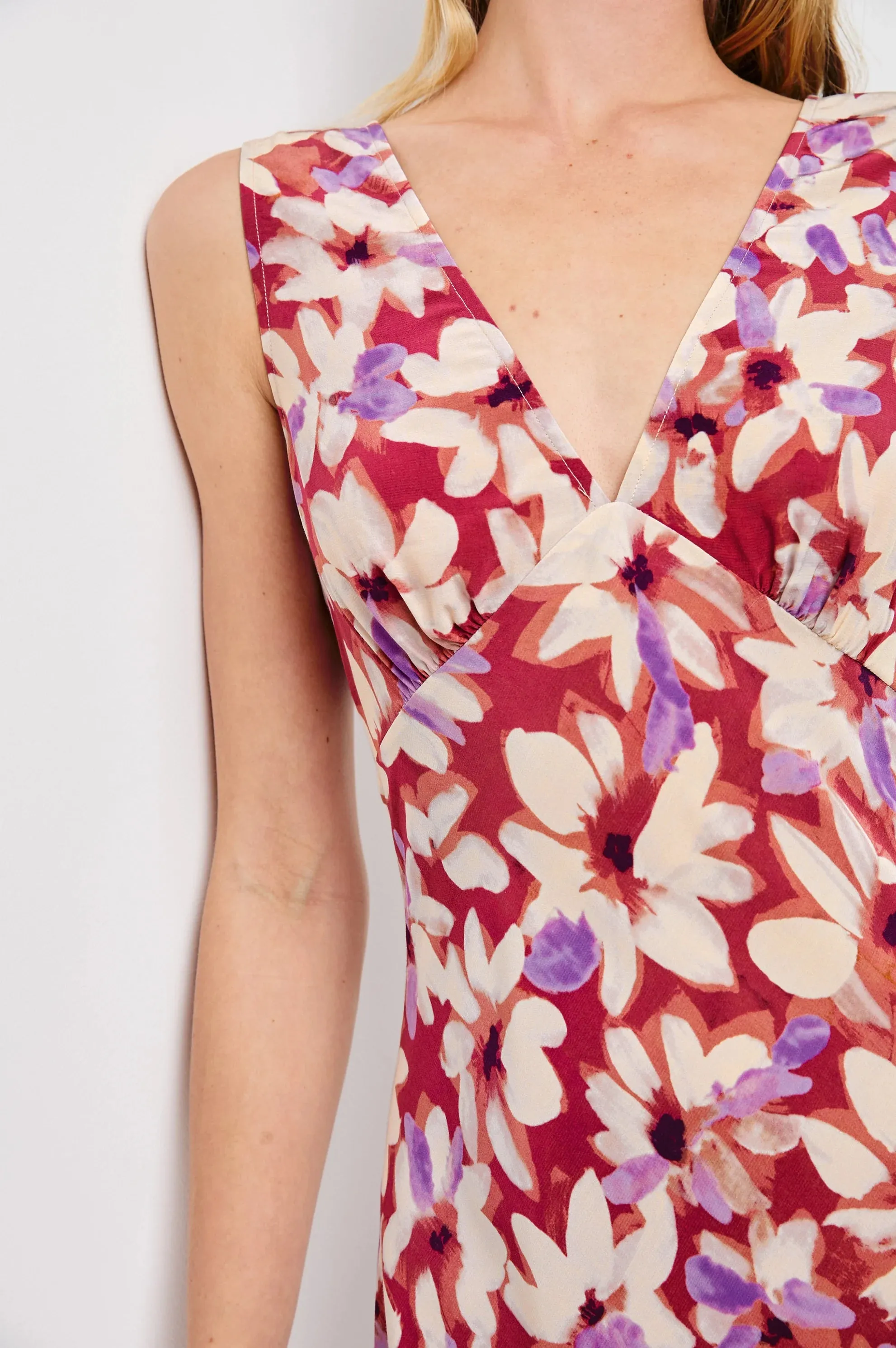 AUDRINA AMARANTH FLORAL DRESS