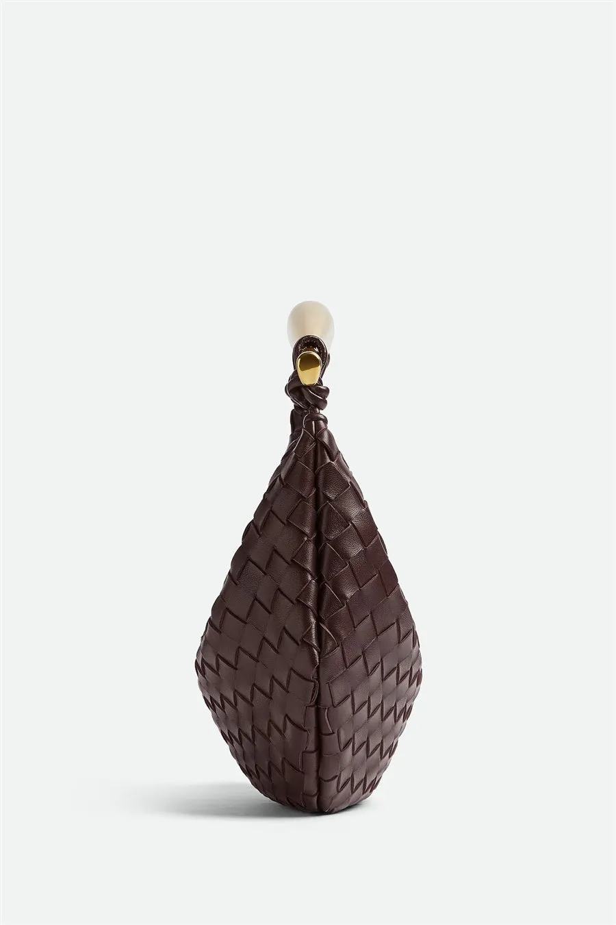 Avianna Weave Metal Handbag - Chocolate Gloria Lanvin