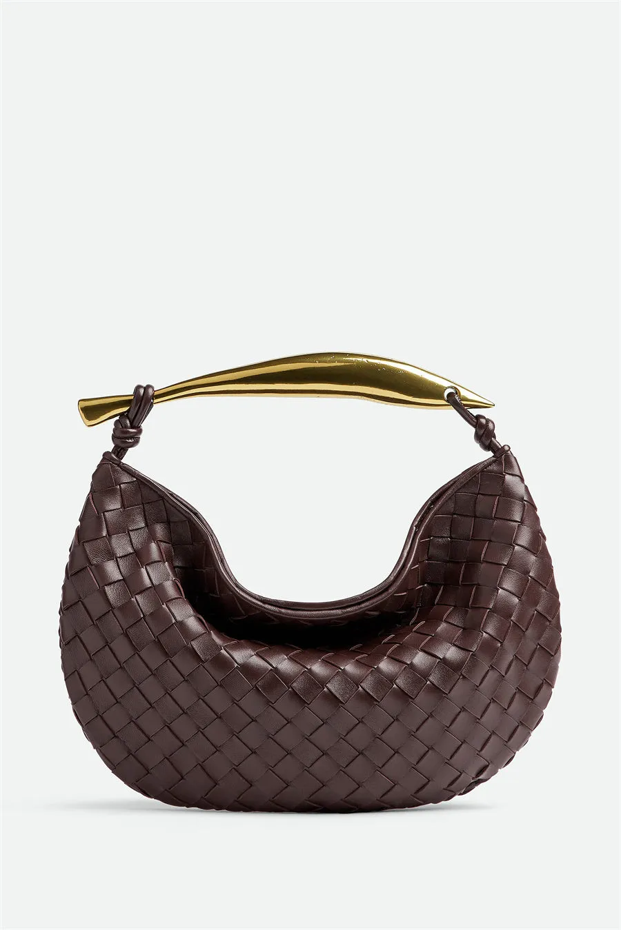 Avianna Weave Metal Handbag - Chocolate Gloria Lanvin