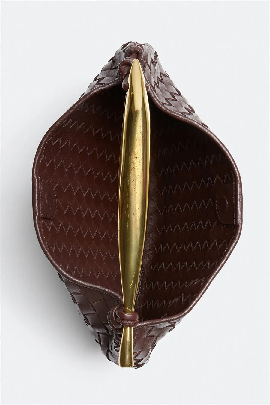 Avianna Weave Metal Handbag - Chocolate Gloria Lanvin