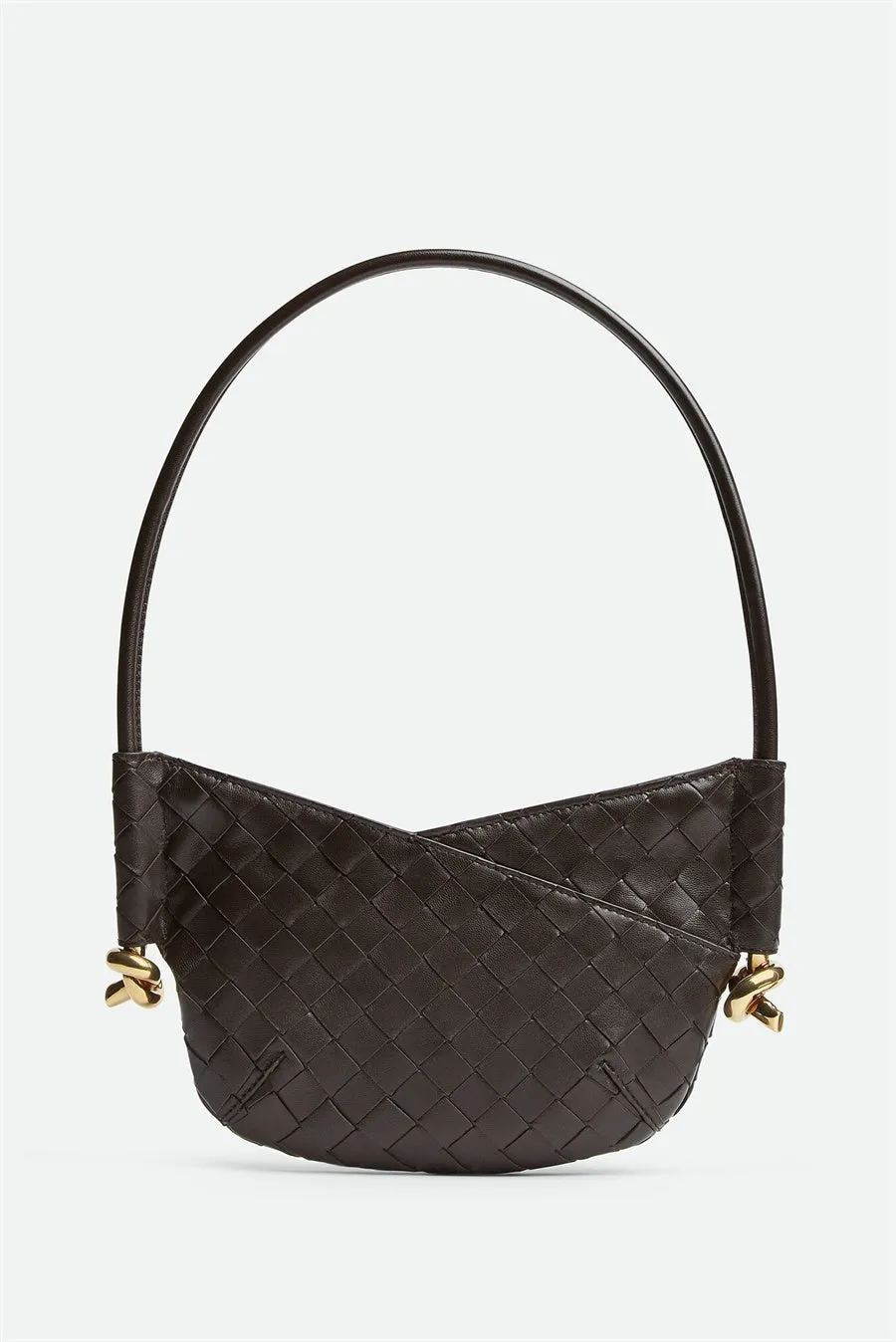 Azalea Weave Mini Shoulder Bag - Chocolate Gloria Lanvin