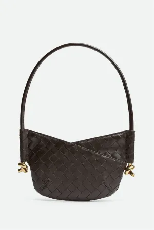 Azalea Weave Mini Shoulder Bag - Chocolate Gloria Lanvin