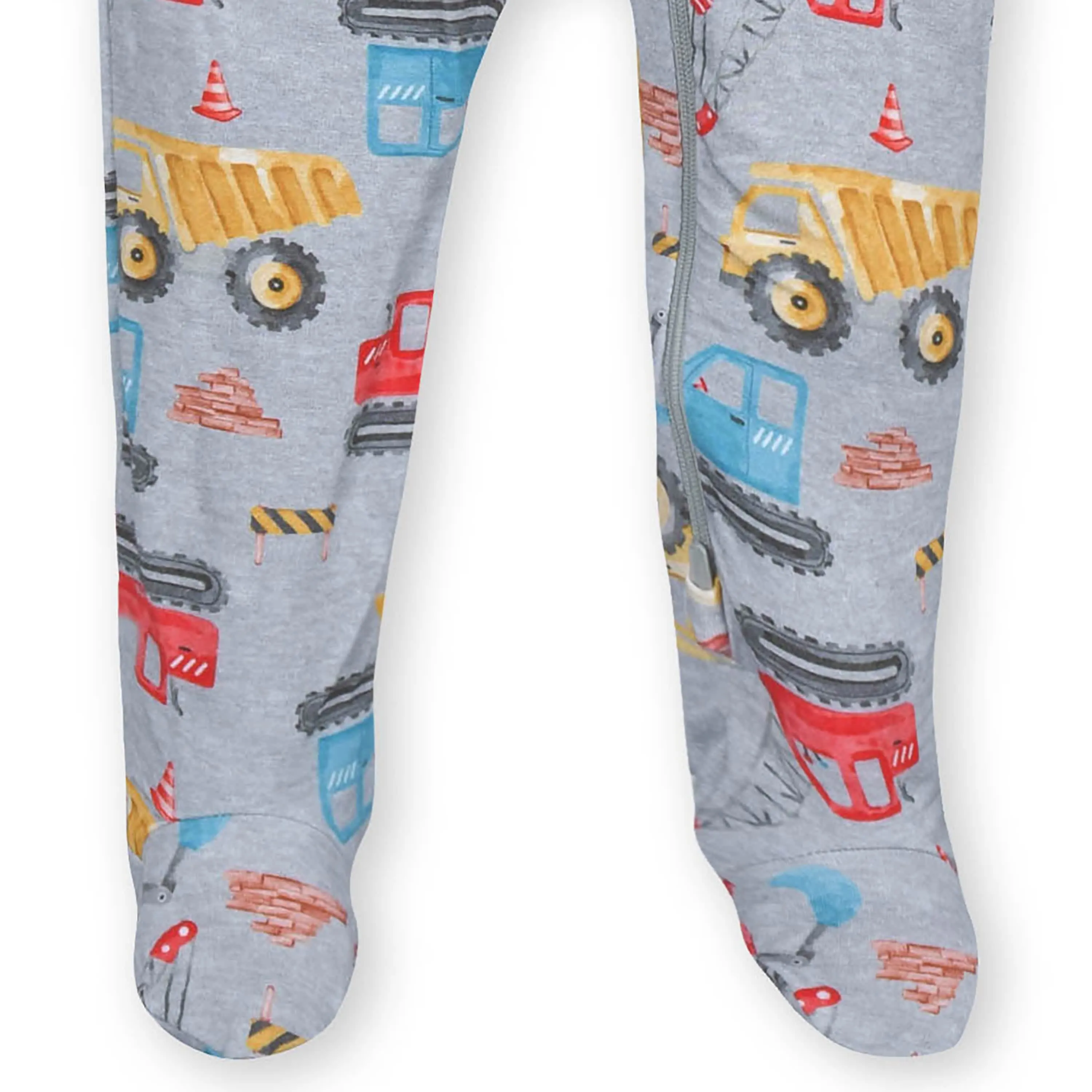 Baby & Toddler Boys Construction Trucks Buttery Soft Viscose Made from Eucalyptus Snug Fit Footed Pajamas Gerber Childrenswea