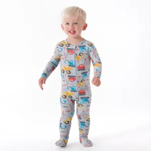 Baby & Toddler Boys Construction Trucks Buttery Soft Viscose Made from Eucalyptus Snug Fit Footed Pajamas Gerber Childrenswea