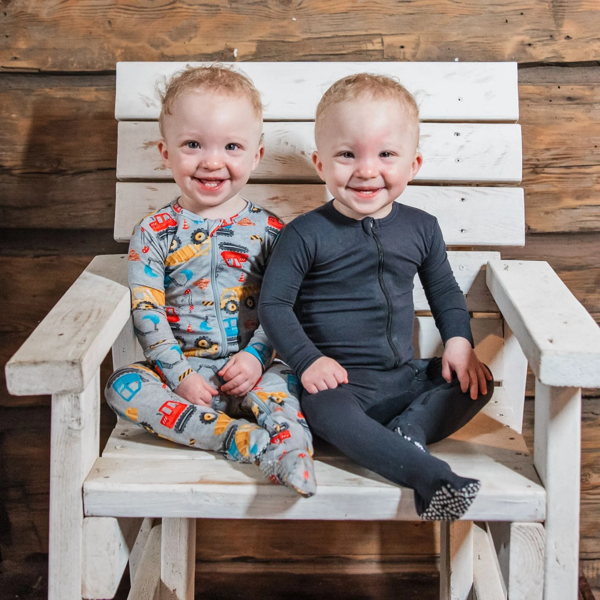 Baby & Toddler Boys Construction Trucks Buttery Soft Viscose Made from Eucalyptus Snug Fit Footed Pajamas Gerber Childrenswea