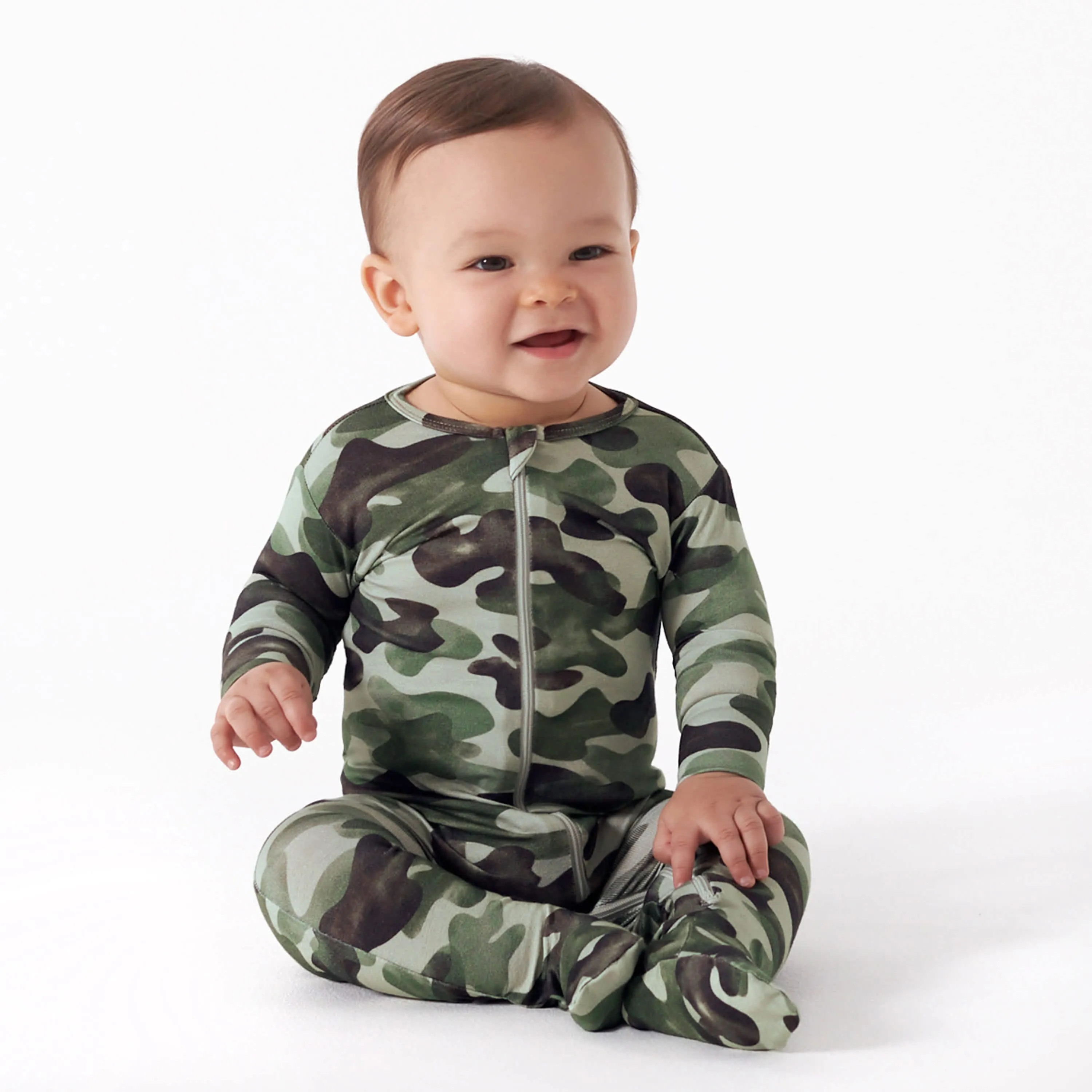 Baby & Toddler Hide & Seek Camo Buttery Soft Viscose Made from Eucalyptus Snug Fit Footed Pajamas Gerber Childrenswea