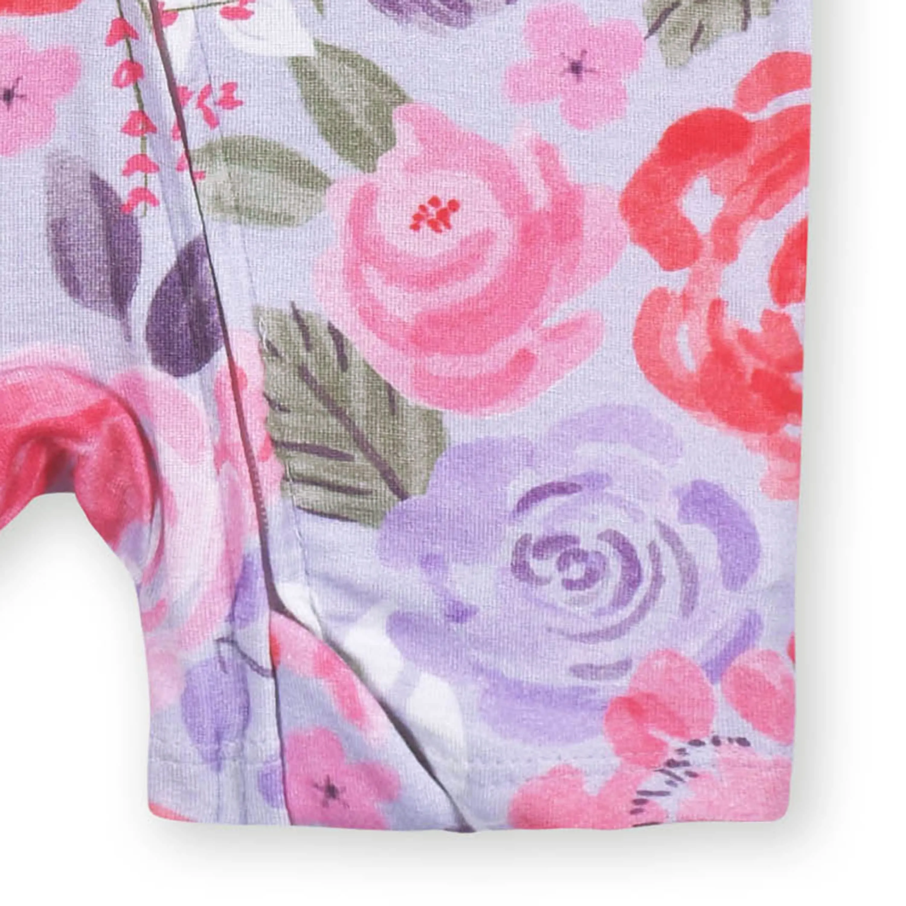 Baby Girls Lilac Garden Buttery Soft Viscose Made from Eucalyptus Snug Fit Romper Gerber Childrenswea