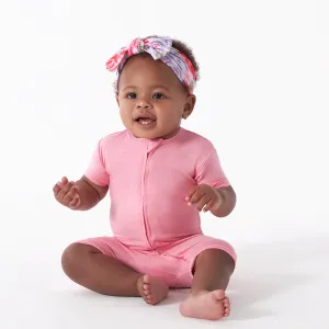 Baby Pink Lemonade Buttery Soft Viscose Made from Eucalyptus Snug Fit Romper Gerber Childrenswea
