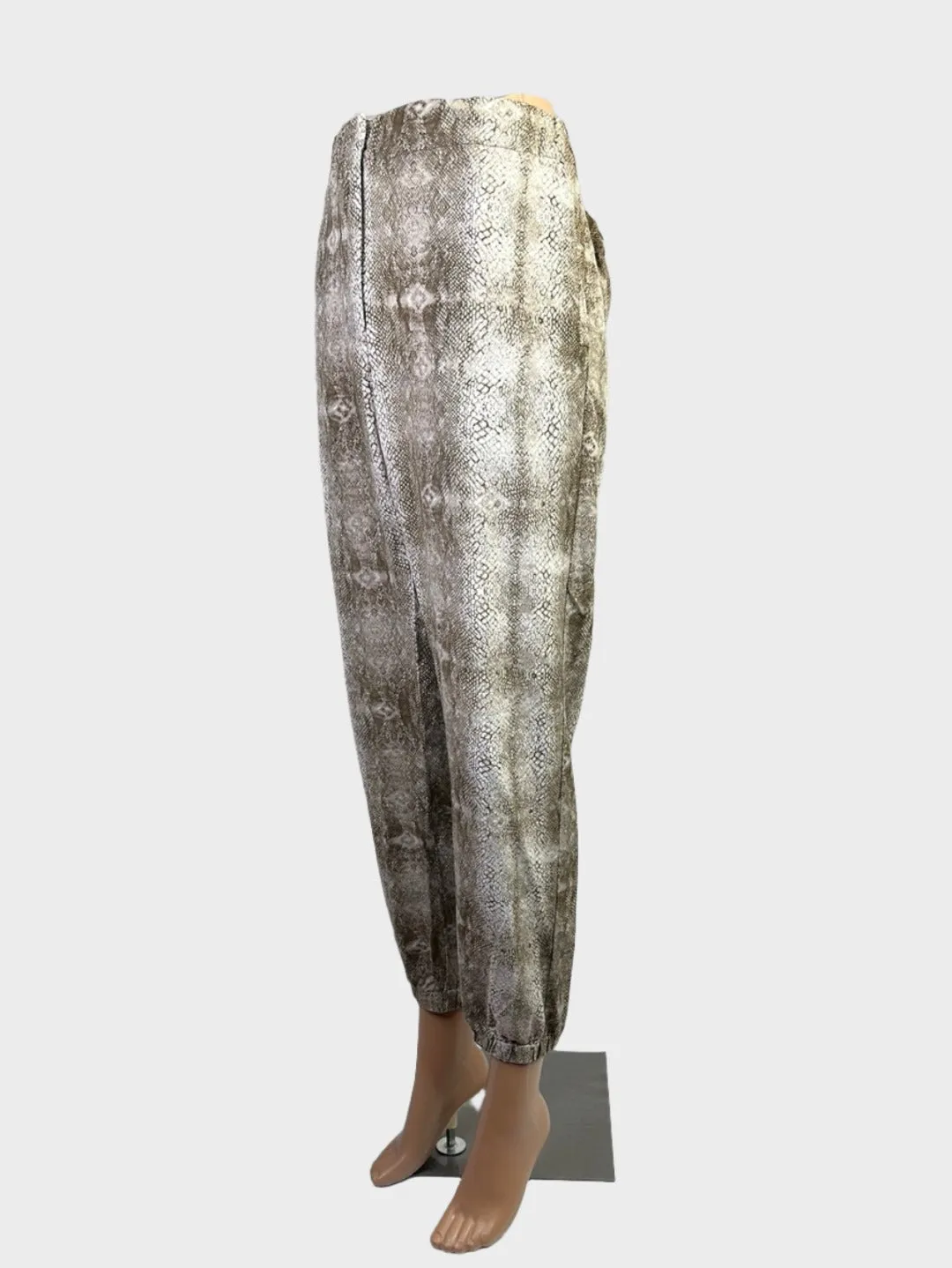 bassike | pants | size 12 | tapered leg | 100% silk | made in Australia 🇦🇺