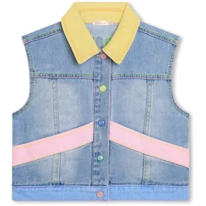 Billieblush Double Stone   Bleach Denim Vest