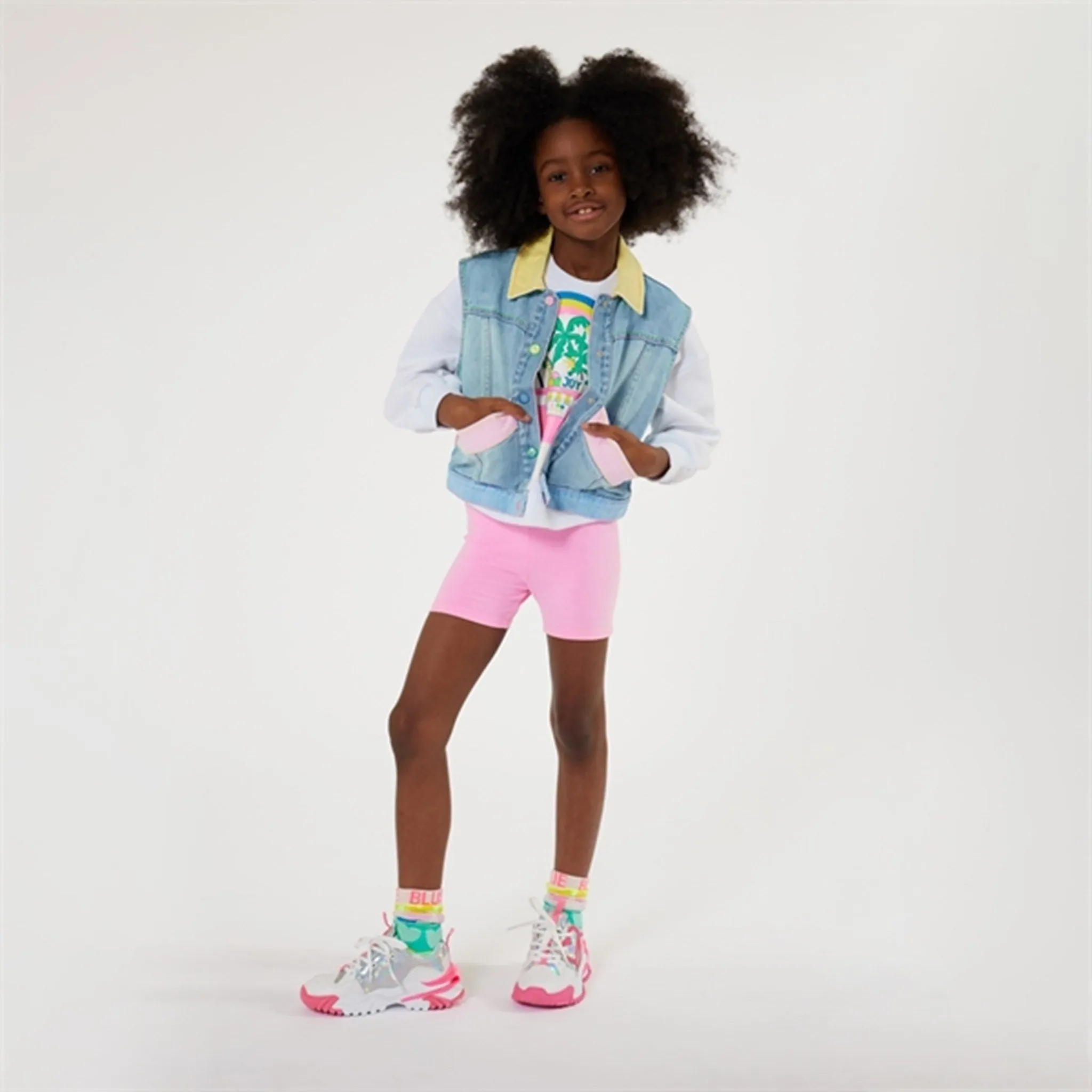 Billieblush Double Stone   Bleach Denim Vest