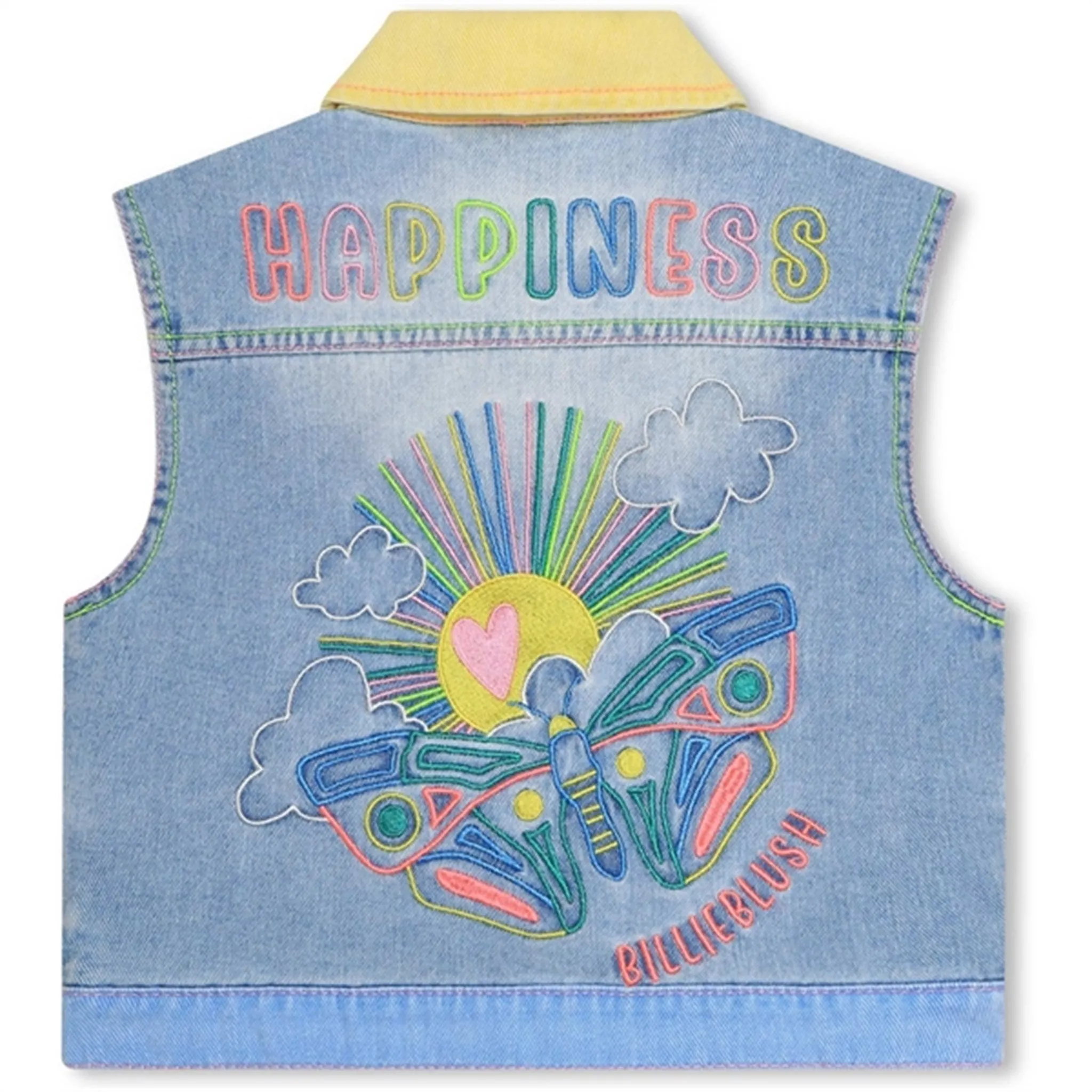 Billieblush Double Stone   Bleach Denim Vest