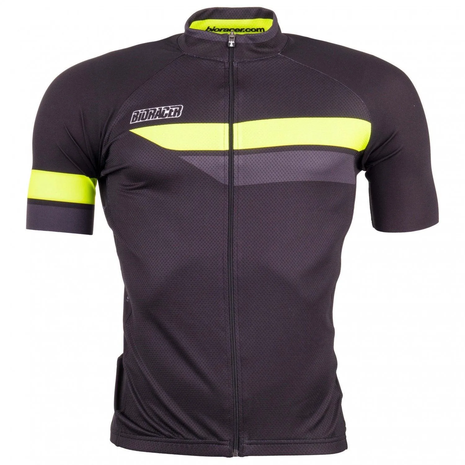Bioracer Team 2.0 Mens Cycling Jersey (Black/Fluo Yellow)
