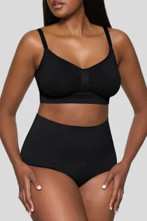 BOOMBA | Black Short-Waisted Thong Shapewear Club L London