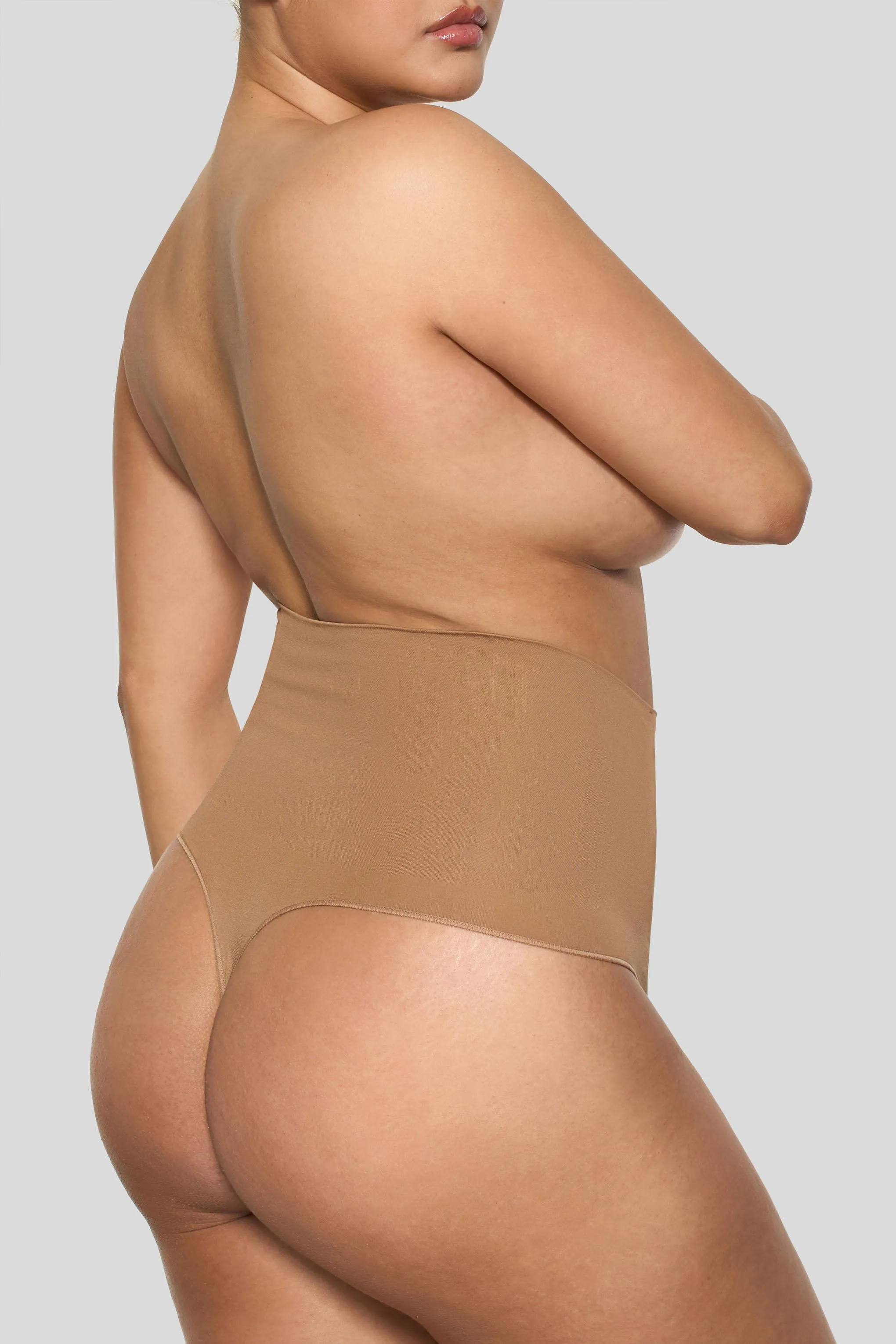BOOMBA | Caramel Short-Waisted Thong Shapewear Club L London