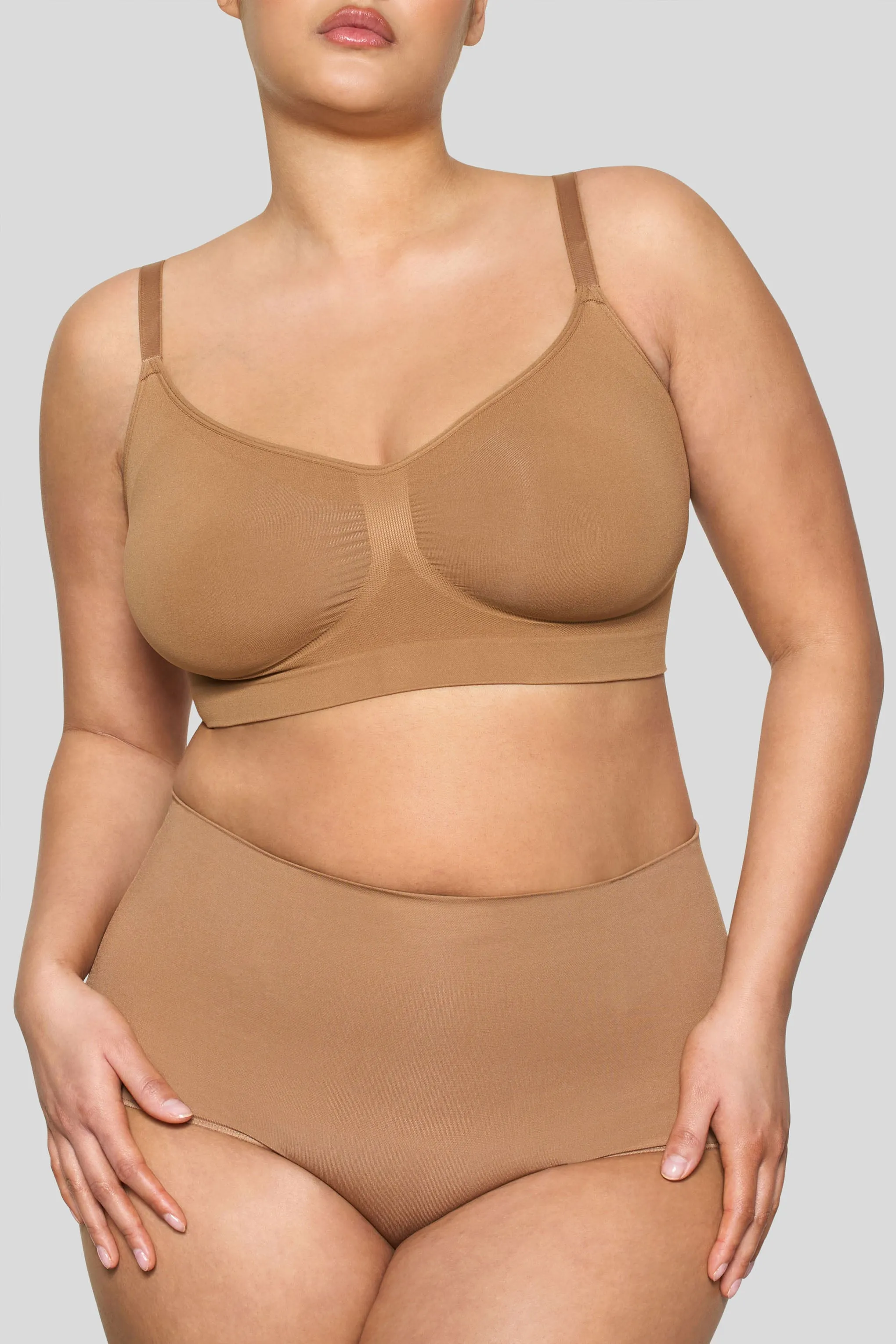 BOOMBA | Caramel Short-Waisted Thong Shapewear Club L London