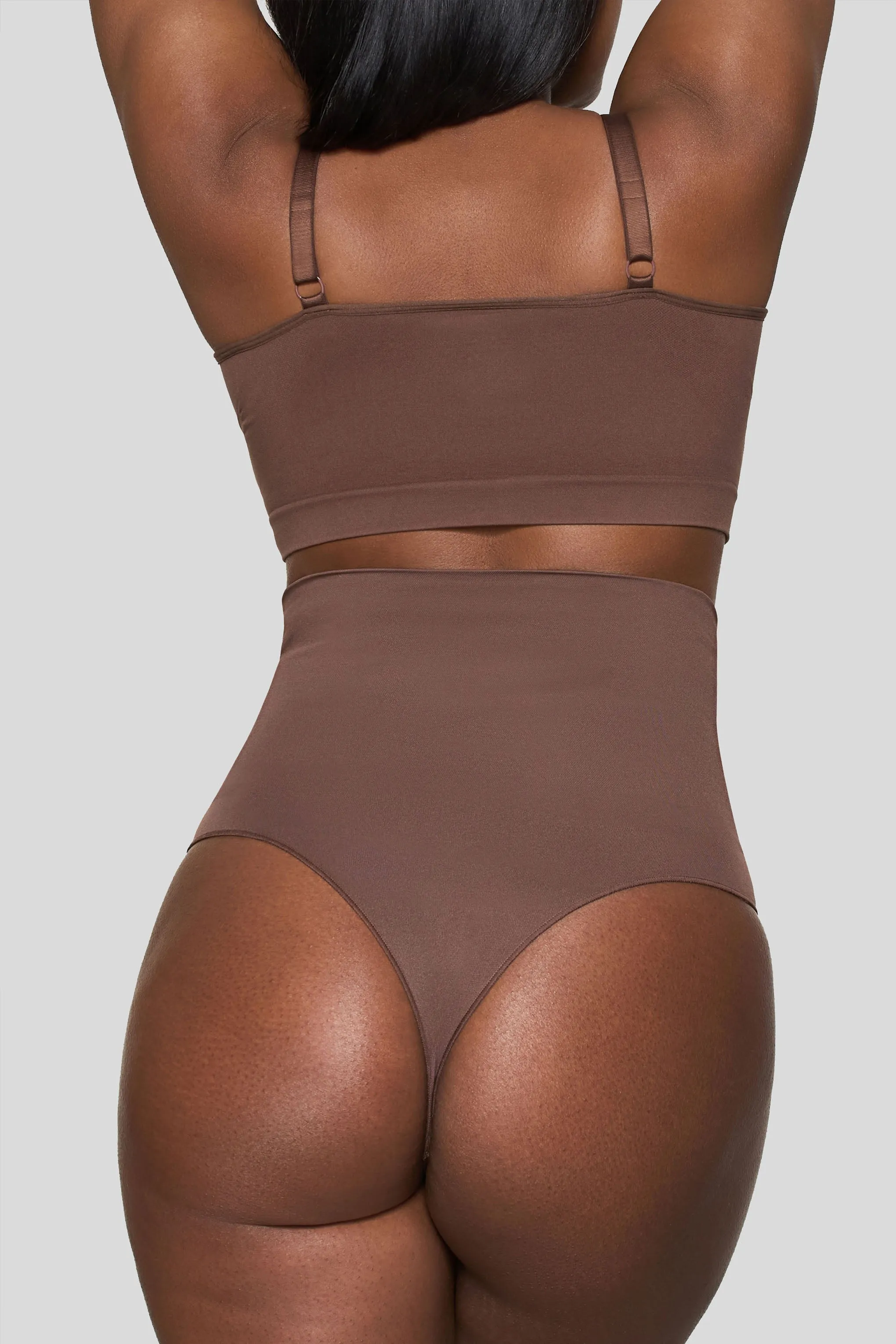 BOOMBA | Cocoa Short-Waisted Thong Shapewear Club L London